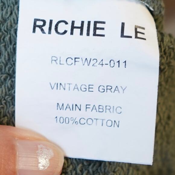Richie Le Drawstring Elastic Waist Sweatpants Vintage Gray‎ Womens Size Large - Picture 5 of 6